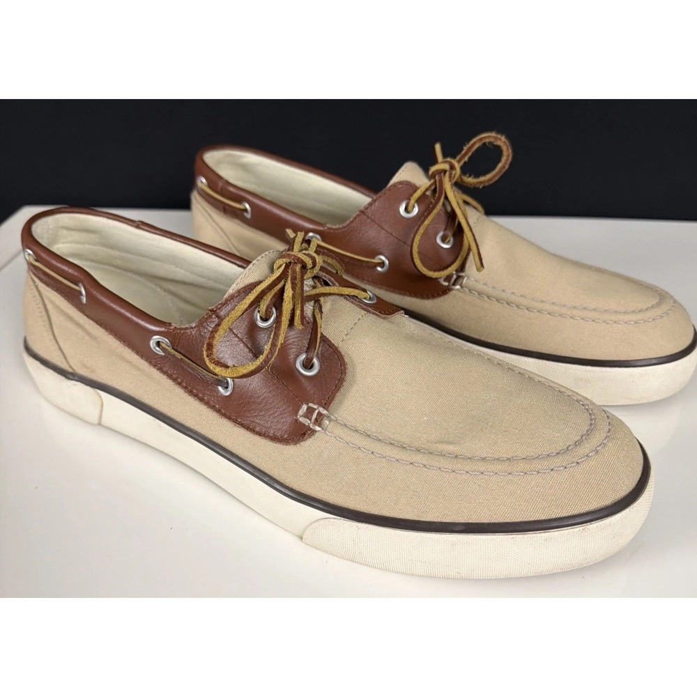 Polo Ralph Lauren Shoes Size 14D Tan, Casual, Boat Shoes Rylander